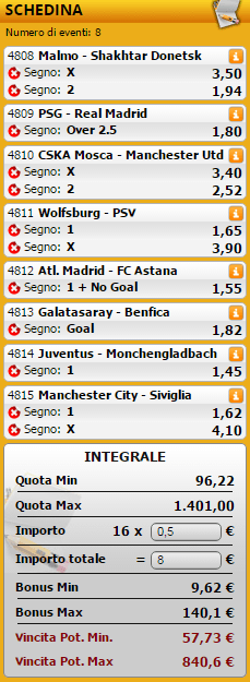 sistemi integrali champions league