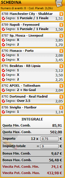 sistemi integrali champions league