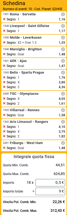 sistemi integrali europa league